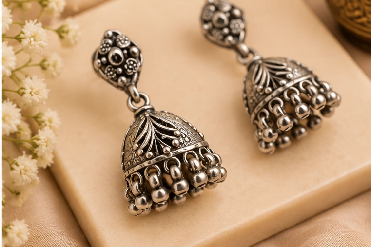 RKJ Silver Earring view 4