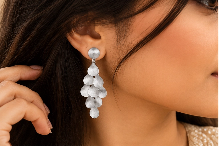 RKJ Silver Earrings 001 - Silver jewellery