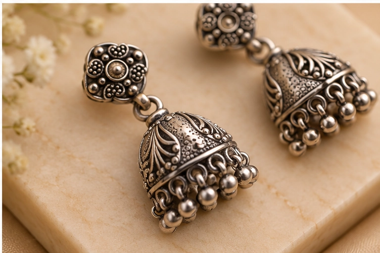 RKJ Silver Earrings 002 view 4