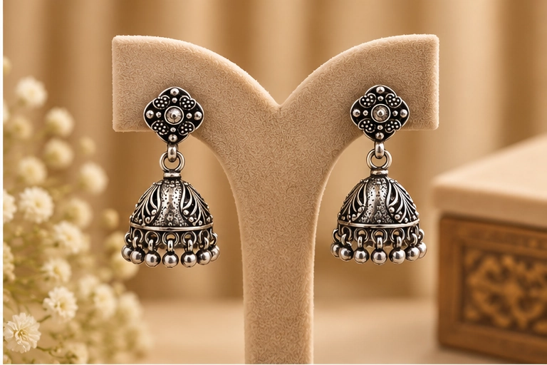 RKJ Silver Earrings 002 view 3
