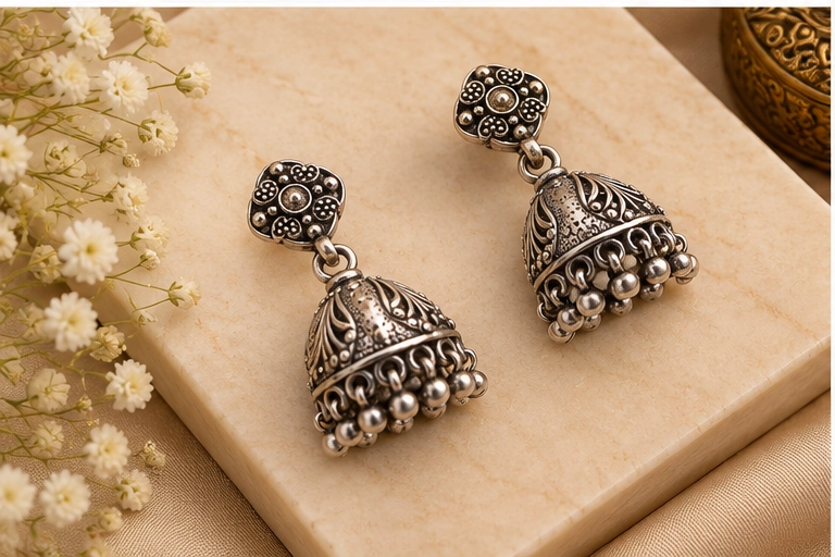 RKJ Silver Earrings 002 view 2