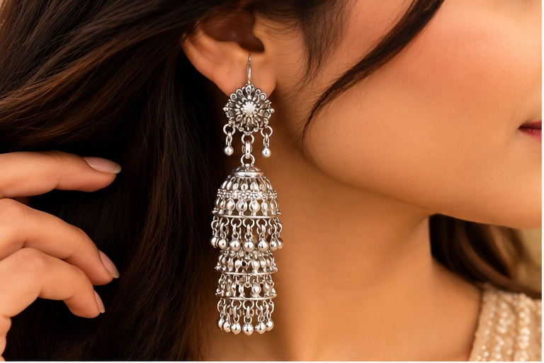 RKJ Silver Earrings 003 - Silver jewellery