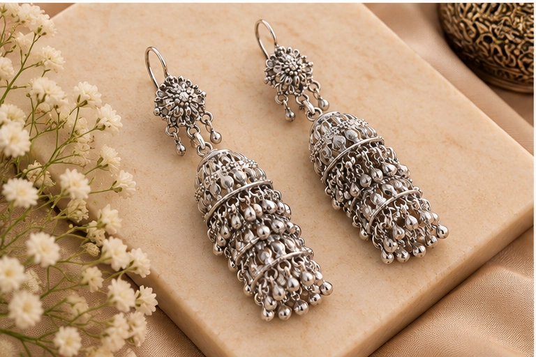 RKJ Silver Earrings 003 view 2
