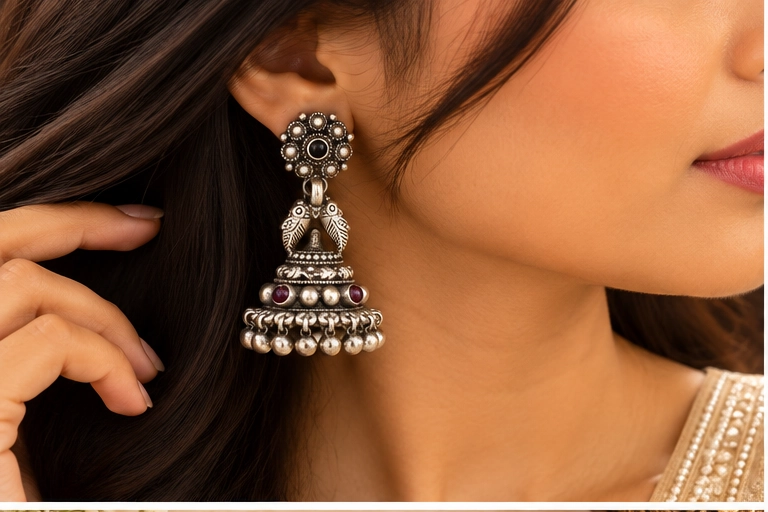 RKJ Silver Earrings 004 - Silver jewellery