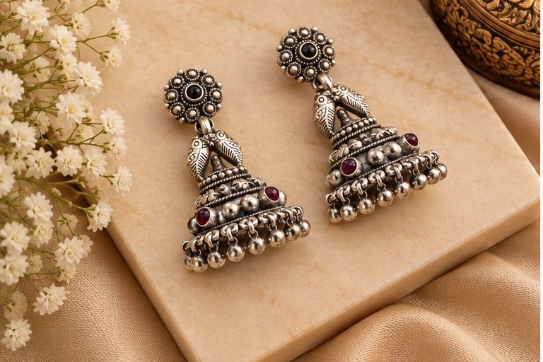 RKJ Silver Earrings 004 view 2
