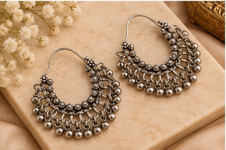RKJ Silver Earrings 005 view 2