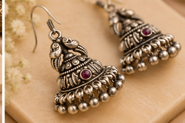 Silver Earring view 4