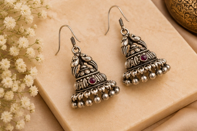 Silver Earring view 2